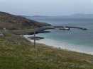 A small ferry that comes into Eriskay from Barra.