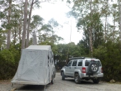 Our lovely campsite at Cradle Mountain