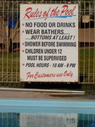 swimming Pool rules