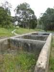 Old Manure Pits designed to stop fouling of the creek.